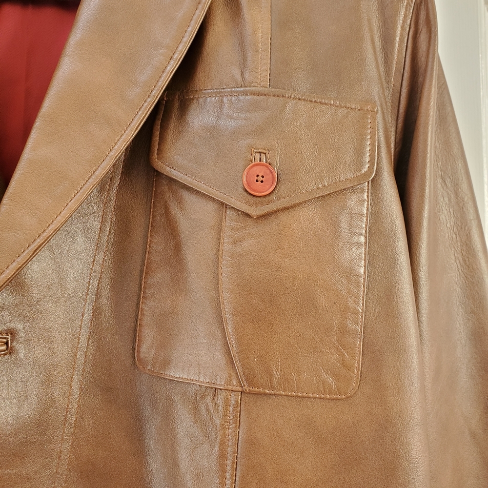 Leathercult Brown Leather Patchwork Jacket 50 - image 7